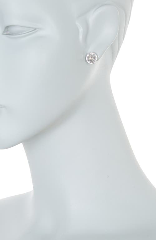 Shop Kate Spade New York Bright Ideas Pavé Halo Cz Stud Earrings In Clear/silver
