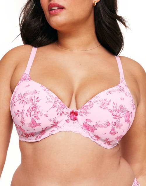 Shop Adore Me Nare Contour Full Coverage Bra In Floral Pink