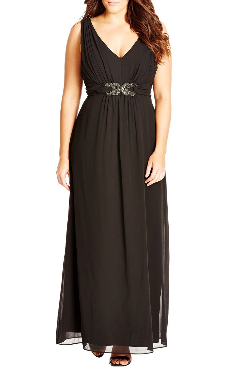 City Chic 'Elegant Sparkle' Embellished Maxi Dress (Plus Size) | Nordstrom
