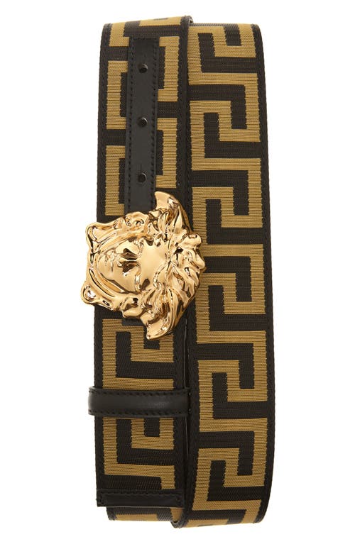 Versace Men's Gold Heritage Medusa Buckle Reversible Leather Belt - Black - Size 90 cm / 35 in - Black/Gold