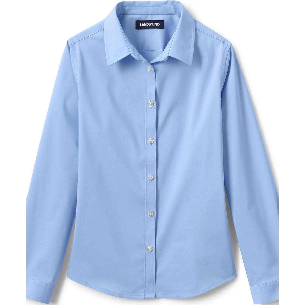 LANDS' END LANDS' END SCHOOL UNIFORM GIRLS NO GAPE LONG SLEEVE STRETCH SHIRT