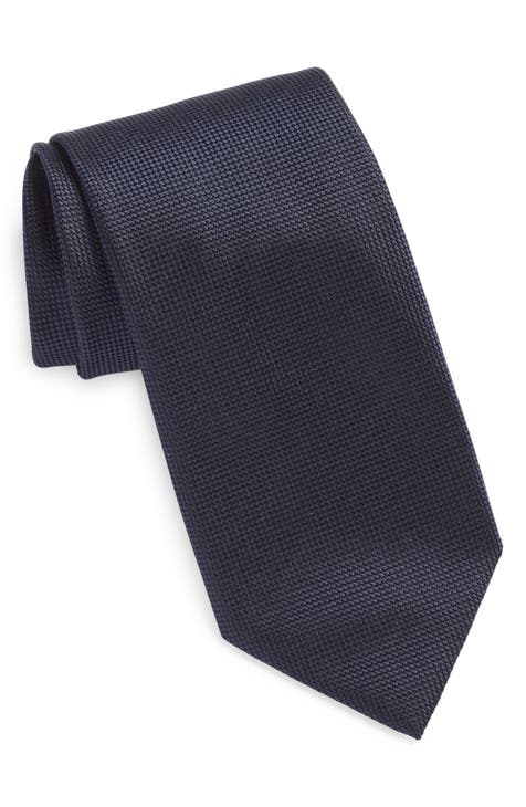 GG silk jacquard tie in dark blue and green