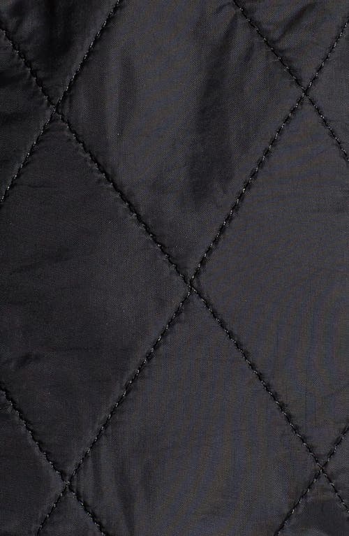 Barbour Cavalry Fleece-lined Quilted Vest In Black/black