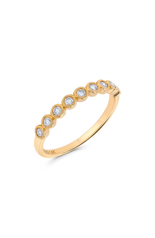 H.j. Namdar Bezel Diamond Stacking Ring In Yellow Gold
