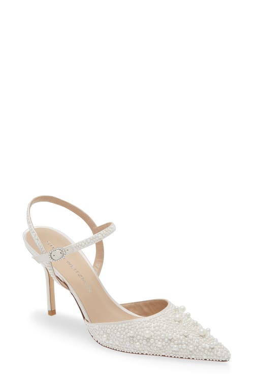 Stuart Weitzman Bliss Pointed Toe Pump Cream/Natural at Nordstrom,