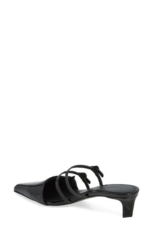 Rebecca Minkoff Buckle Kitten Mule In Black