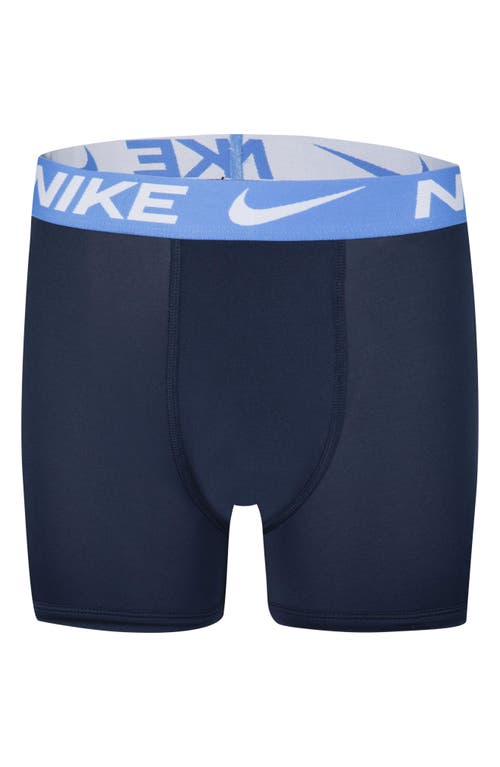 Shop Nike Kids' Assorted 3-pack Micro Essentials Boxer Briefs In White/university Blue