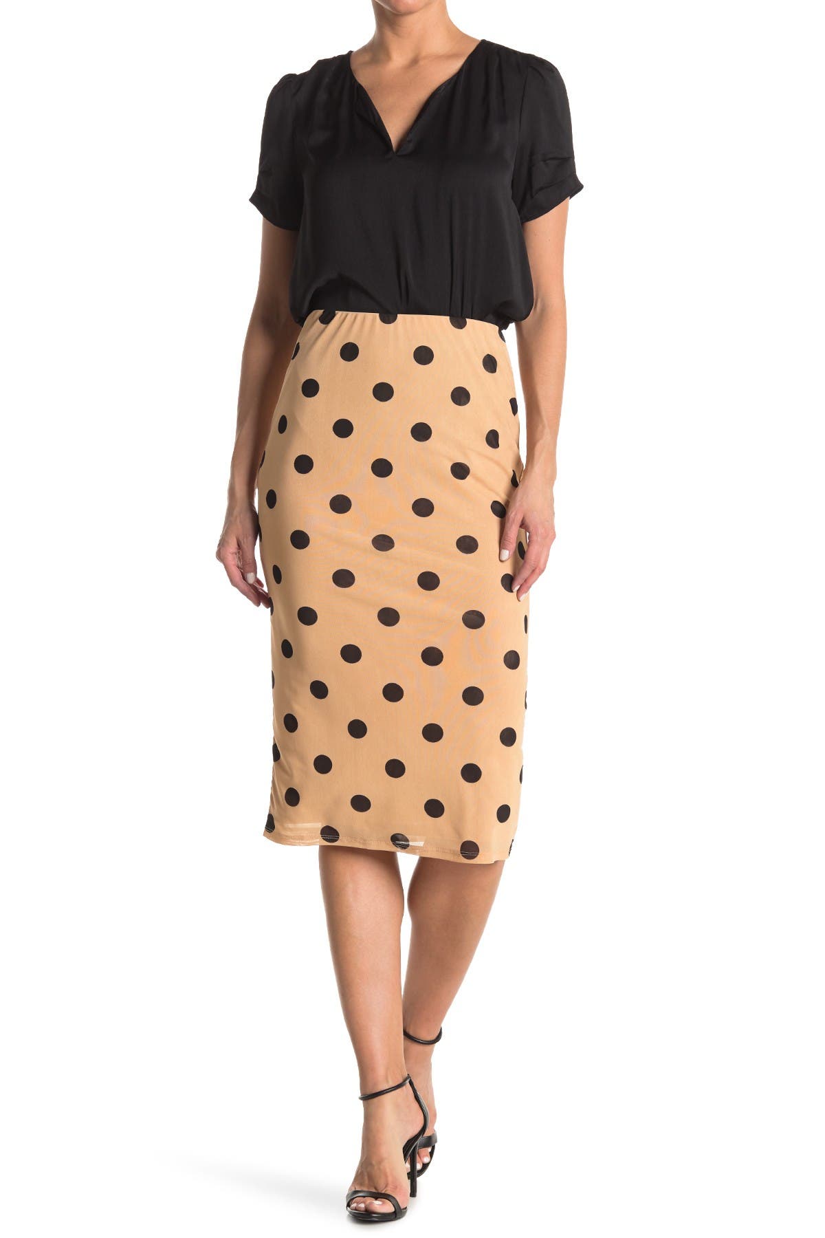 Afrm Lynch Printed Skirt In Beige Overflow5