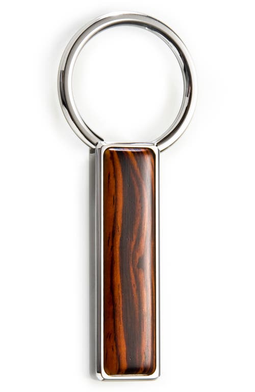 Shop M Clip M-clip® Cocoblo Wood Key Chain In Silver/brown