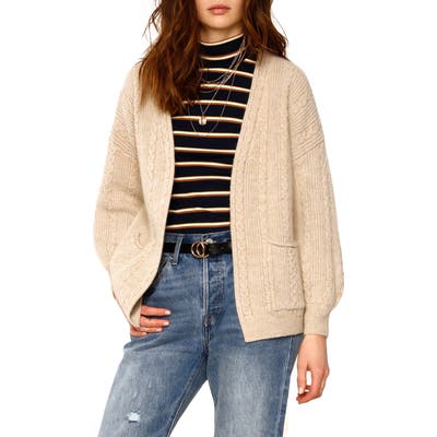Heartloom Lilah Cable Knit Cardigan, Beige