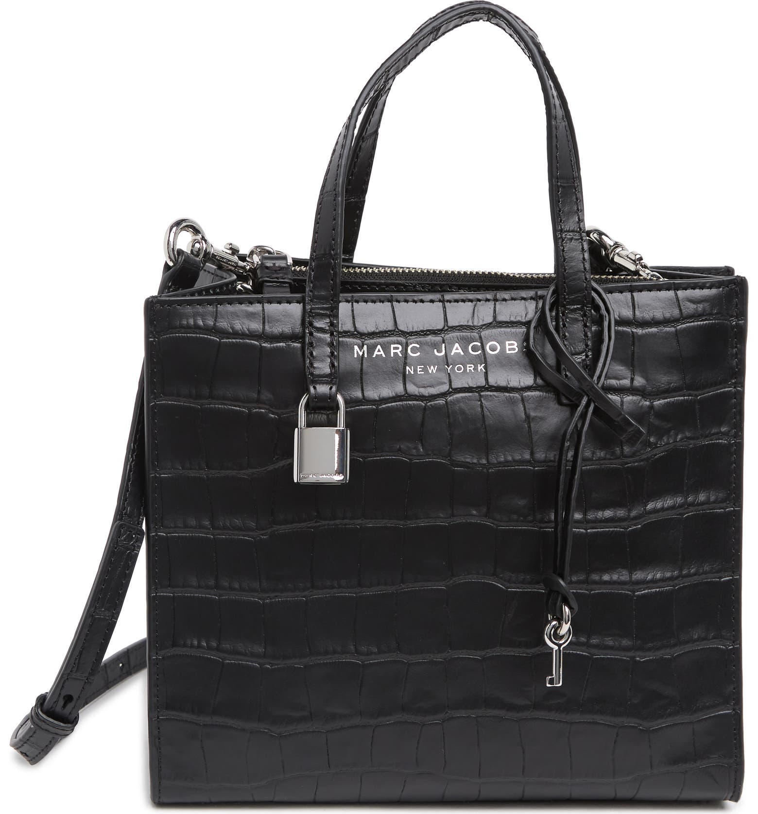 Marc Jacobs Mini Grind Croc Embossed Leather Tote Bag | Nordstromrack