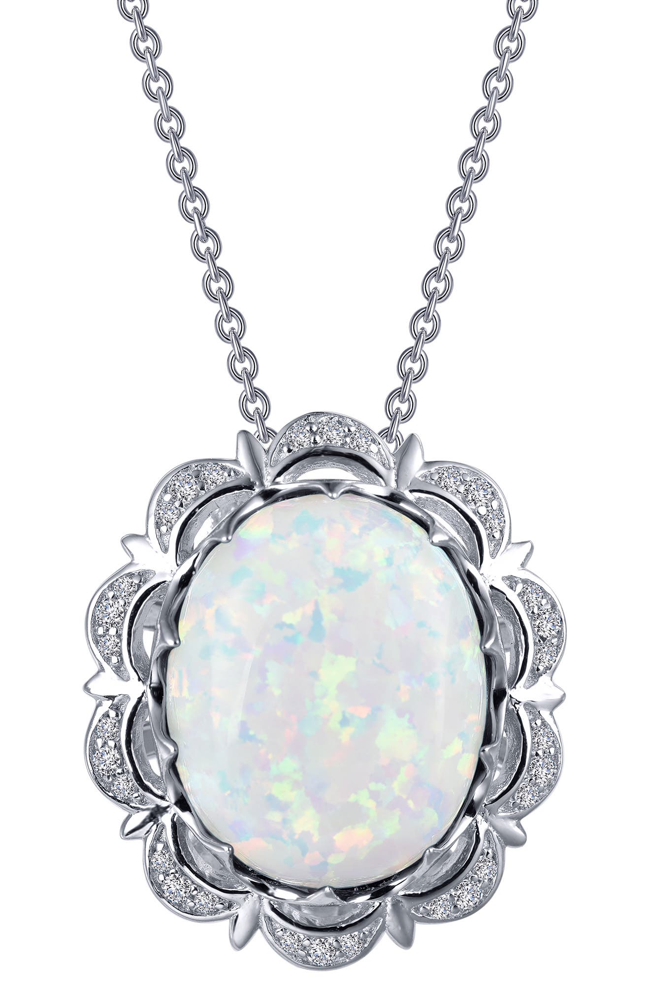 Lafonn Oval Art Deco Simulated Opal 