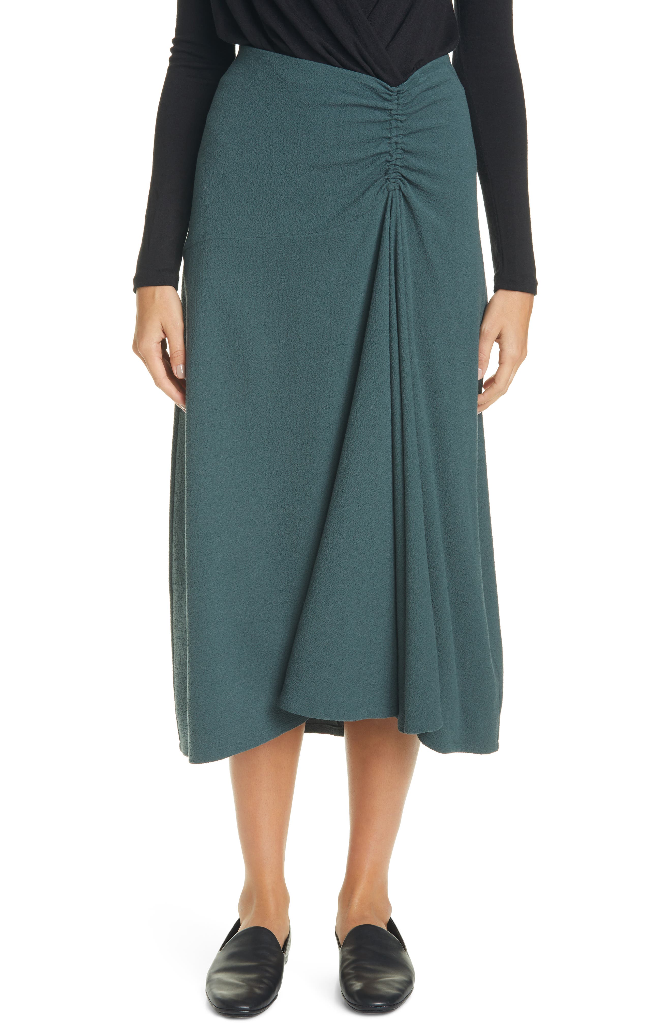 asymmetrical blush skirt