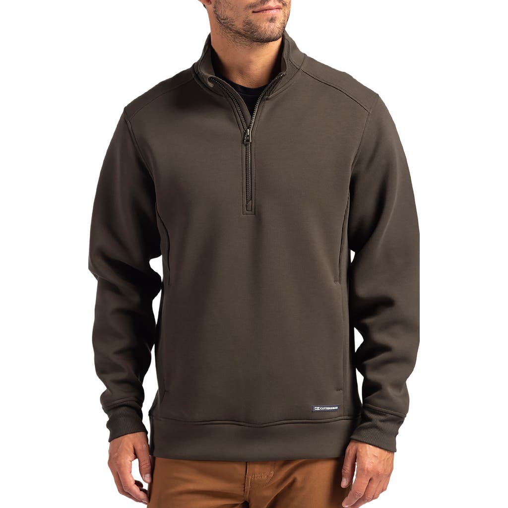 Cutter & Buck Roam Quarter Zip Pullover In Poplar