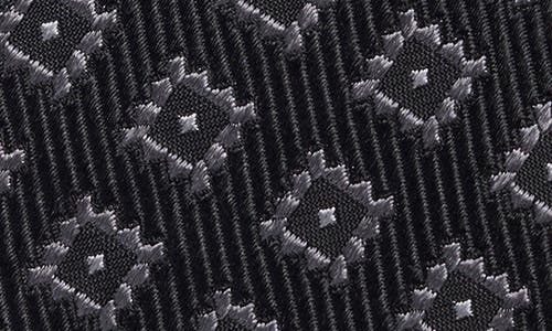 Duchamp Medallion Silk Tie In Black