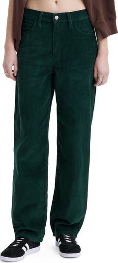 Silver Bracelet with Dark Green Corduroy Pants Outfits For Men (4