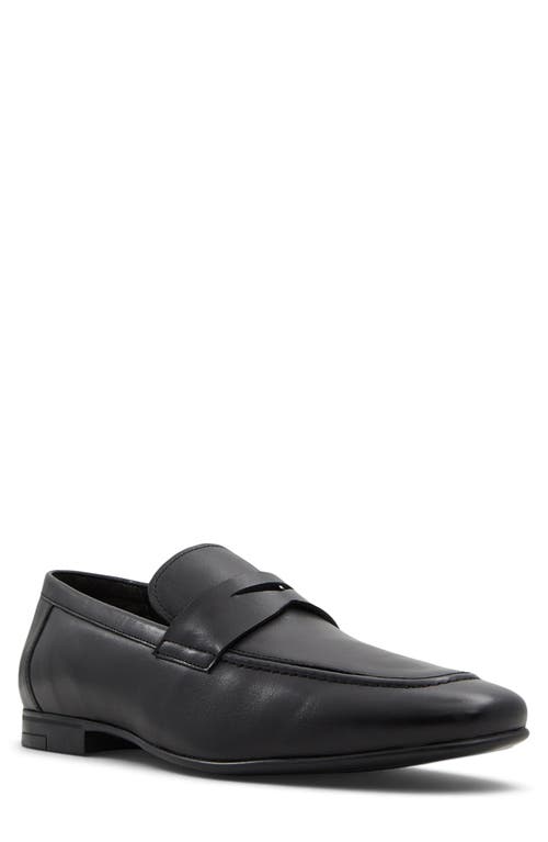 Wakith Apron Toe Penny Loafer in Black