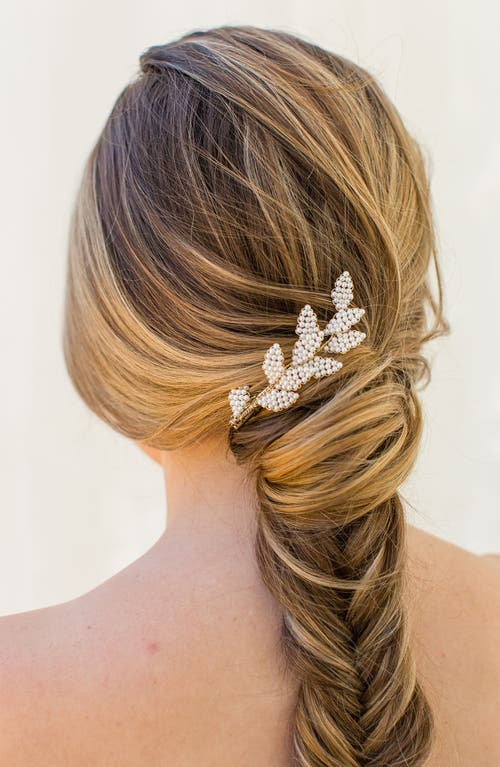 Shop Brides And Hairpins Brides & Hairpins Petra Hair Clip In Gold