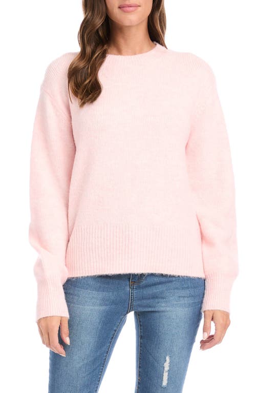 Karen Kane Blouson Sleeve Crewneck Sweater in Rose