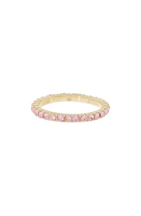 Pink CZ Eternity Band Ring