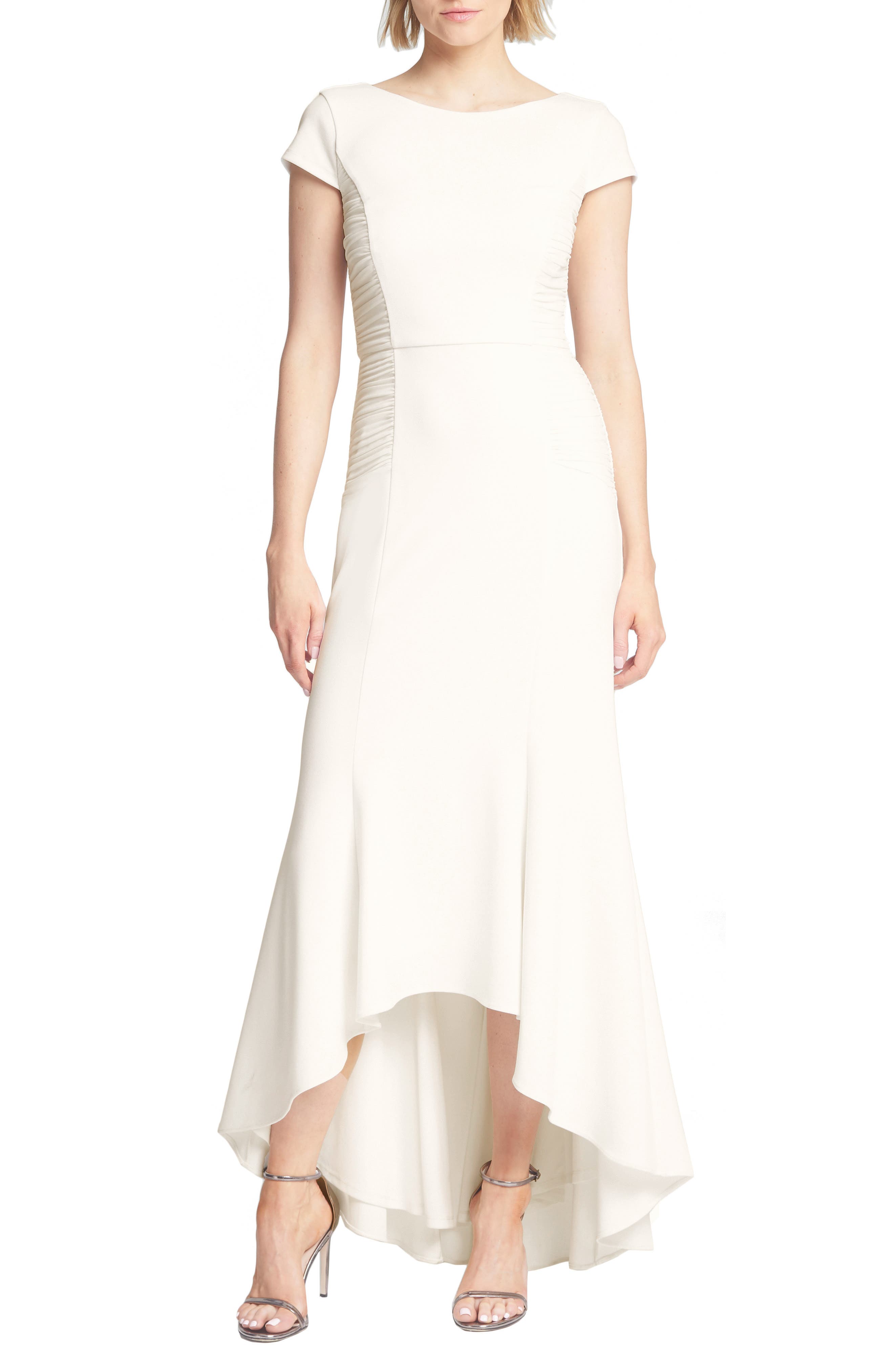 halston heritage high low dress