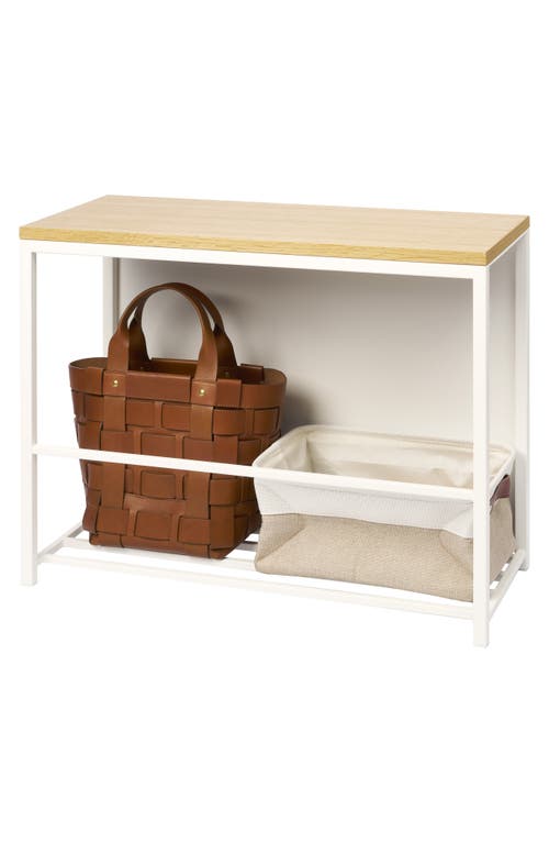 Yamazaki Entryway Storage Bench In White