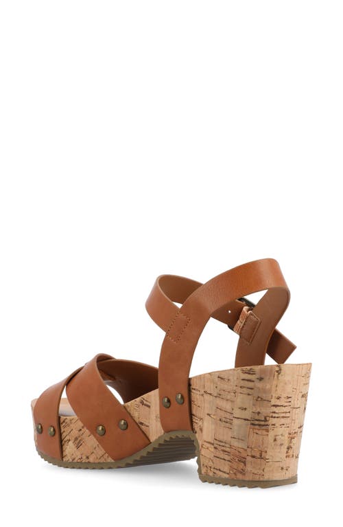 Shop Journee Collection Platform Sandal In Tan