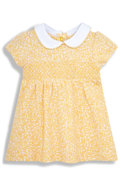 Shop Jojo Maman Bébé Jojo Maman Bebe Ditsy Floral Smocked Dress & Bloomers Set In Yellow