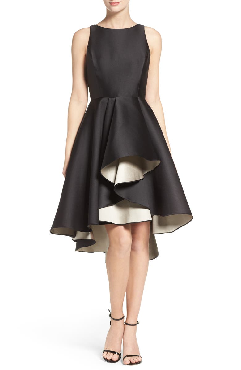 Halston Heritage High/Low Fit & Flare Dress | Nordstrom