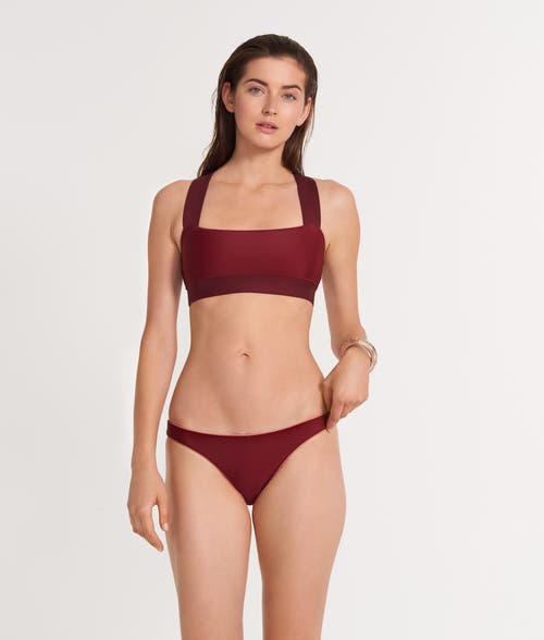 Ansea The Reversible Sporty Top In Pink/maroon