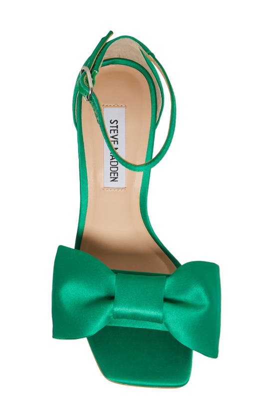 Shop Steve Madden Trusty Ankle Strap Sandal In Green Satin