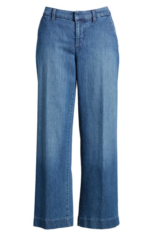 Shop Frank & Eileen Westport Wide Leg Trousers In Washed Blue