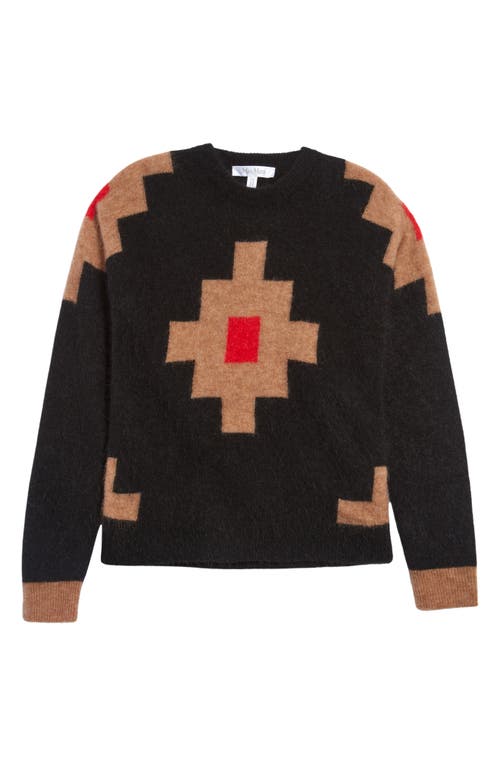 Max Mara Aris Wool & Mohair Blend Crewneck Sweater in Black