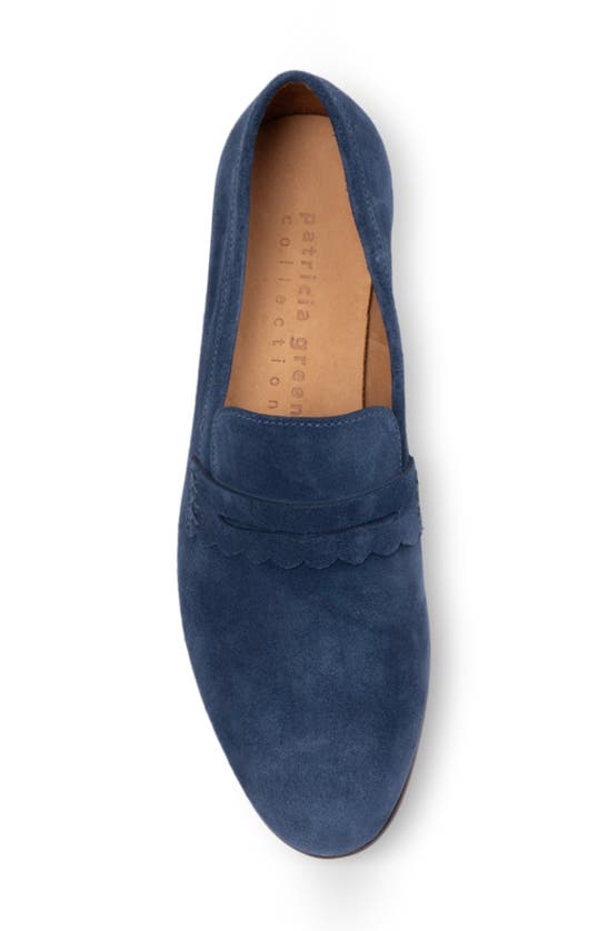 Patricia Green Blair Penny Loafer In Navy Suede