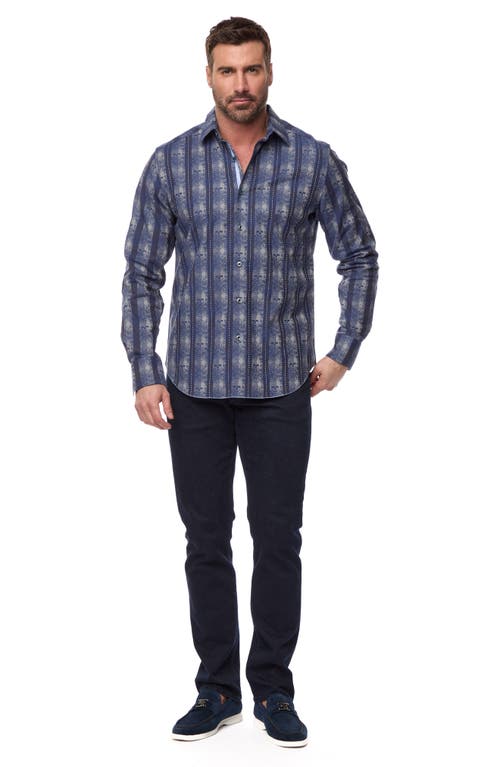 Shop Robert Graham Dunkirk Classic Fit Stretch Button-up Shirt In Blue