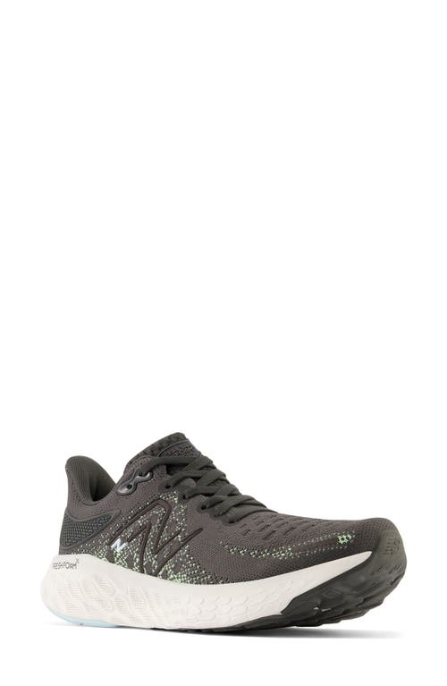 New Balance Fresh Foam X 1080v12 Running Shoe In Blacktop/green Aura