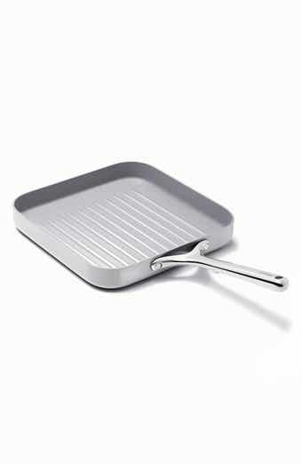 Caraway Home 11.02 Nonstick Square Flat Griddle Fry Pan Cream