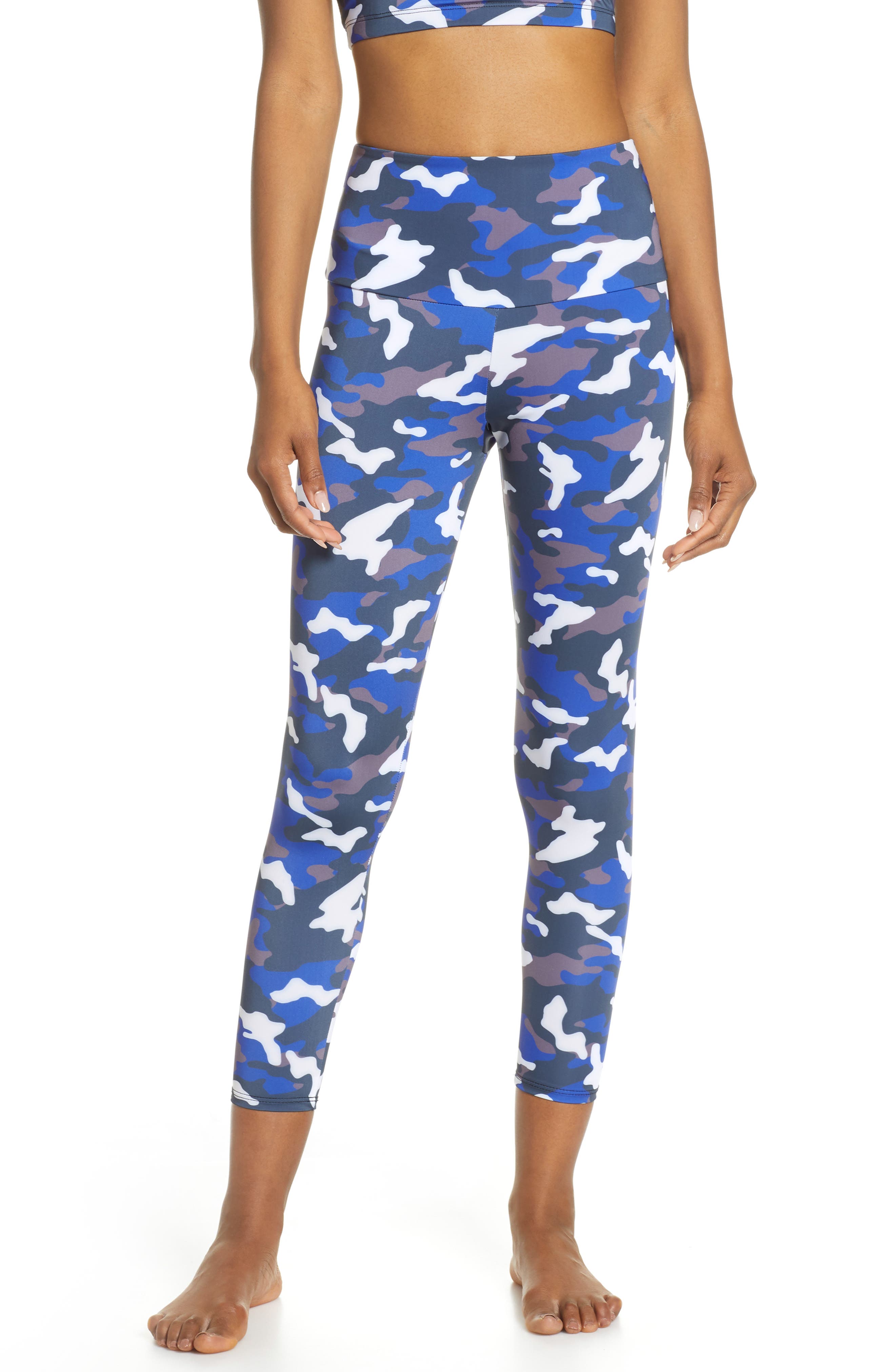Onzie High Rise Capris, Blue