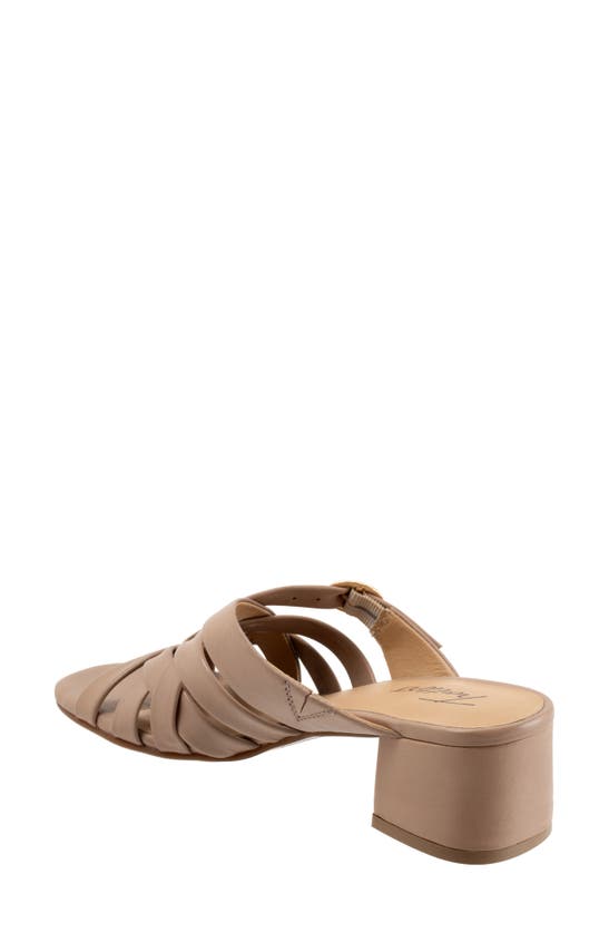 Shop Trotters Lauri Woven Slide Sandal In Taupe