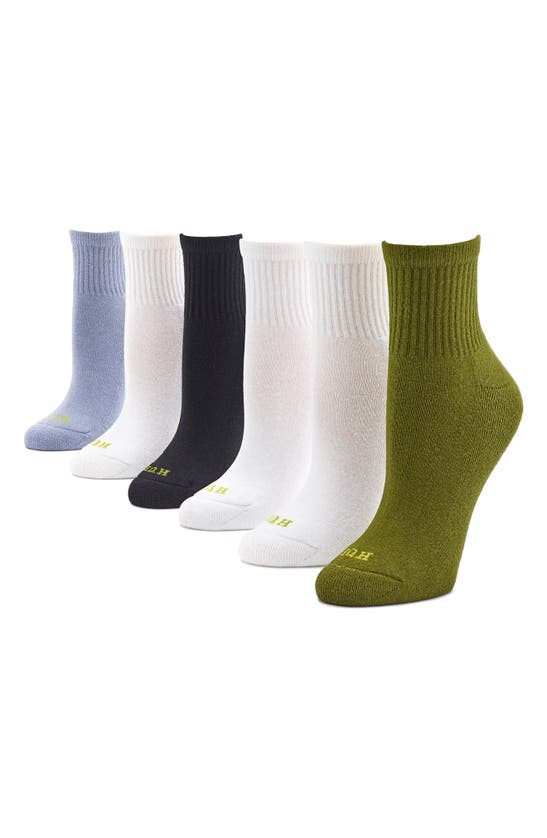 Hue 6-pack Mini Crew Socks In Olive Pack