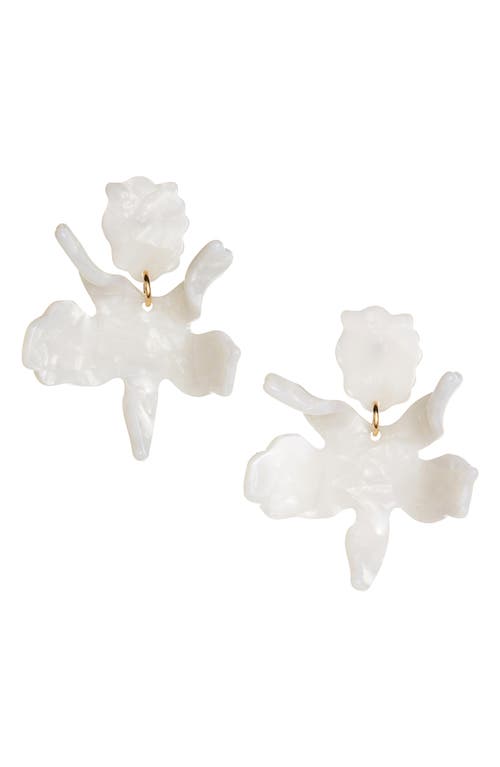 Lele Sadoughi Small Paper Lily Drop Earrings in Mother Of Pearl at Nordstrom