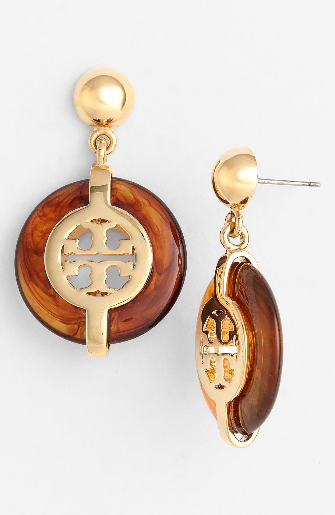 Tory Burch 'Deco' Logo Drop Earrings Nordstrom
