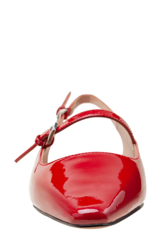 Linea Paolo Celeste Slingback Pointed Toe Flat In Red