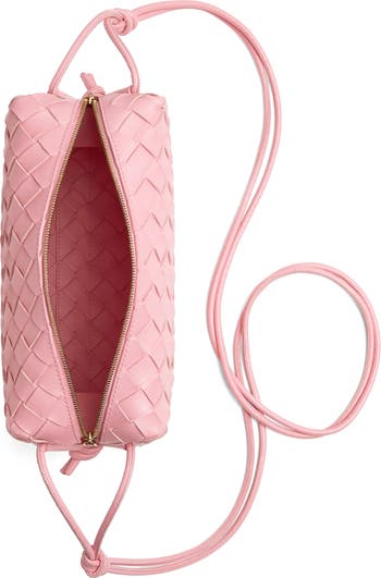 Loop Mini Intrecciato Leather Shoulder Bag In Pink
