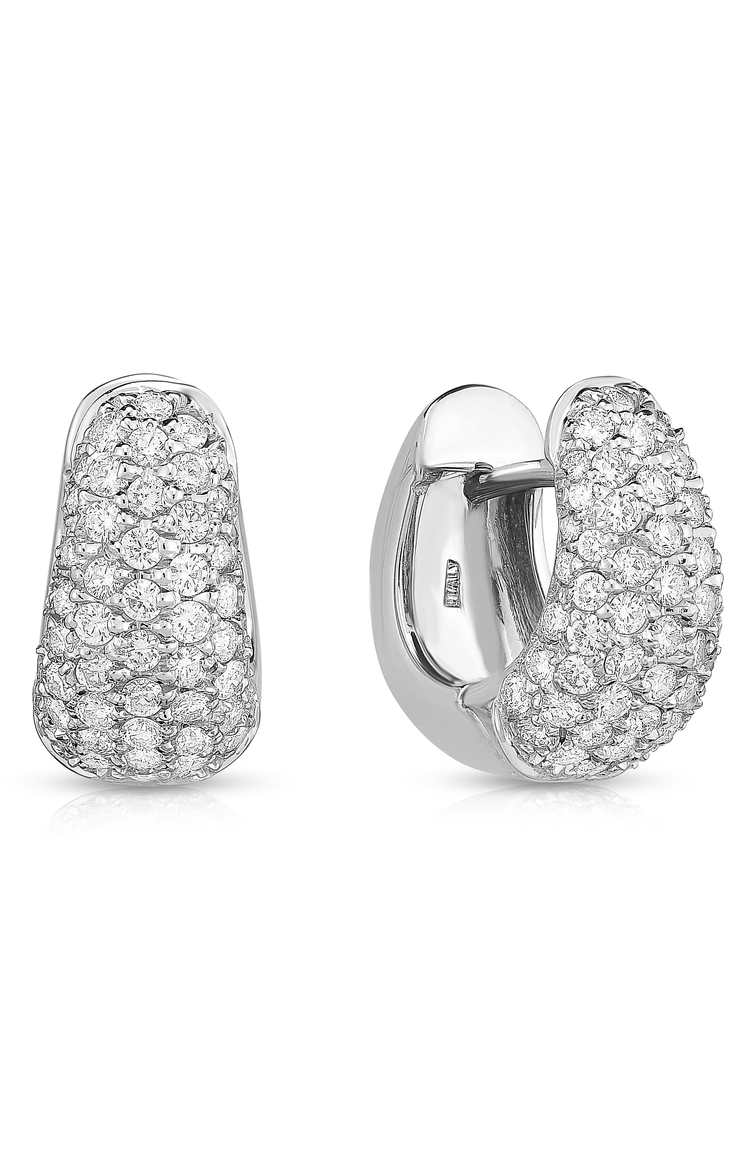 roberto coin diamond hoop earrings nordstrom