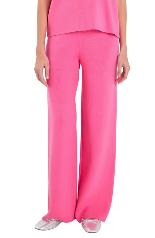 Flare Leg Sweater Pants in Pink