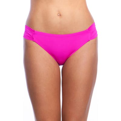 Trina Turk Studio Solids Shirred Tab Side Bikini Bottoms