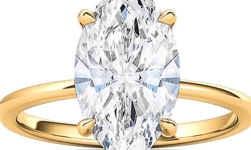Hautecarat Marquise Cut Lab Created Diamond 18k Gold Ring In 3.00 Ctw 18k Yellow Gold