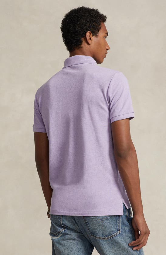 Shop Polo Ralph Lauren Cotton Piqué Polo In Pastel Purple Heather