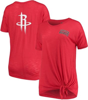 New Era Women's Houston Rockets Long Sleeve Crop Top Shirt